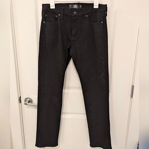 Men's Hollister "no fade" Black Slim Straight Jeans - 31x32
